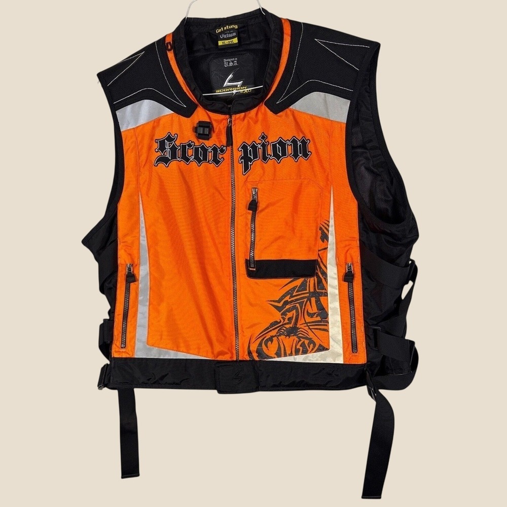 Scorpion Exo Skeletal Protection Motorcycle Vest Orange Black Mens XL-XXL vest